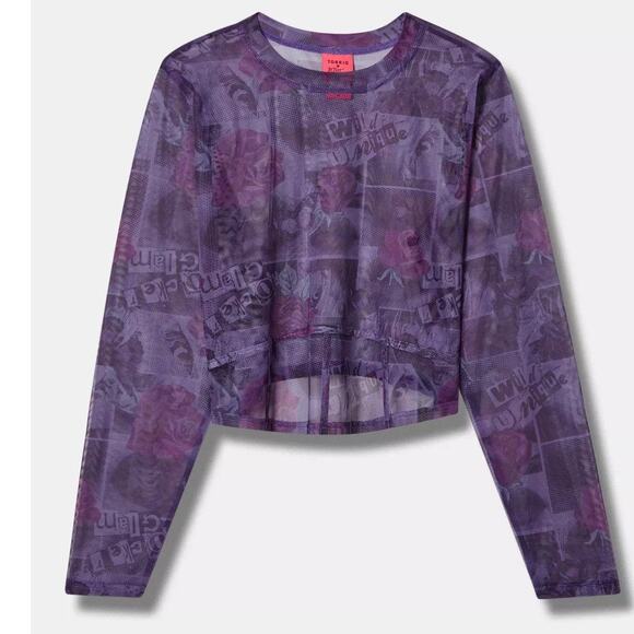 Torrid Betsey Johnson Two Piece Midi Skirt & Mesh Crop‎ Top Set Top 2X Skirt 1X - Picture 5 of 5